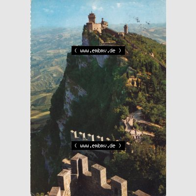 Ansichtskarte San Marino Second Turm, Die drei Türme von San Marino. Ansichtskarte / Postkarte aus San Marino allgemein in Farbe, im online Katalog für private Ansichtskarten-Sammler,... Sammlung