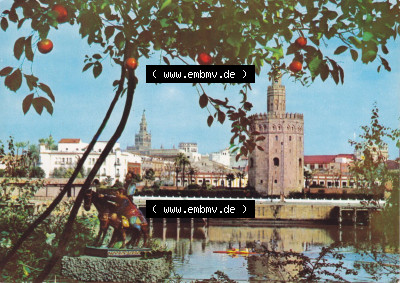 Ansichtskarte Spanien Sevilla, Sevilla Rio Guadalquivir. Ansichtskarte aus Spanien Sevilla in Farbe, im online Katalog für private... Sammlung