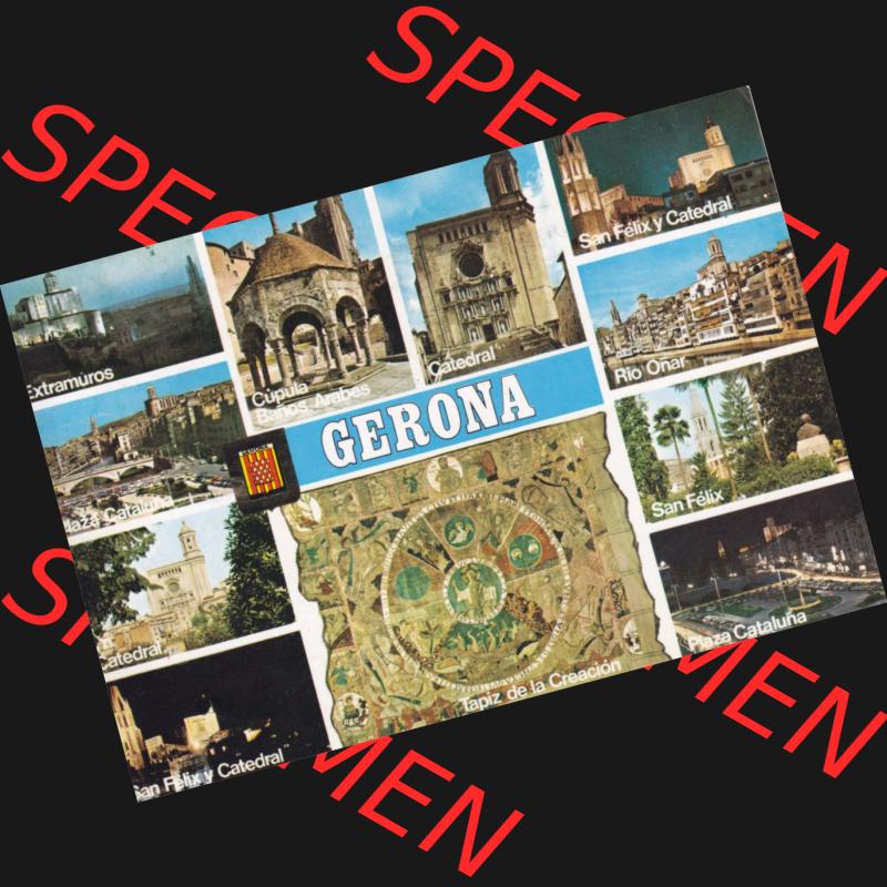 Ansichtskarte Spanien Allgemeine Übersicht in Farbe/Color: Gerona Mehrbildkarte Extramuros, Rio Onar, San Felix Katedrale. Ansichtskarte aus Spanien allgemein in Farbe,... Sammlung