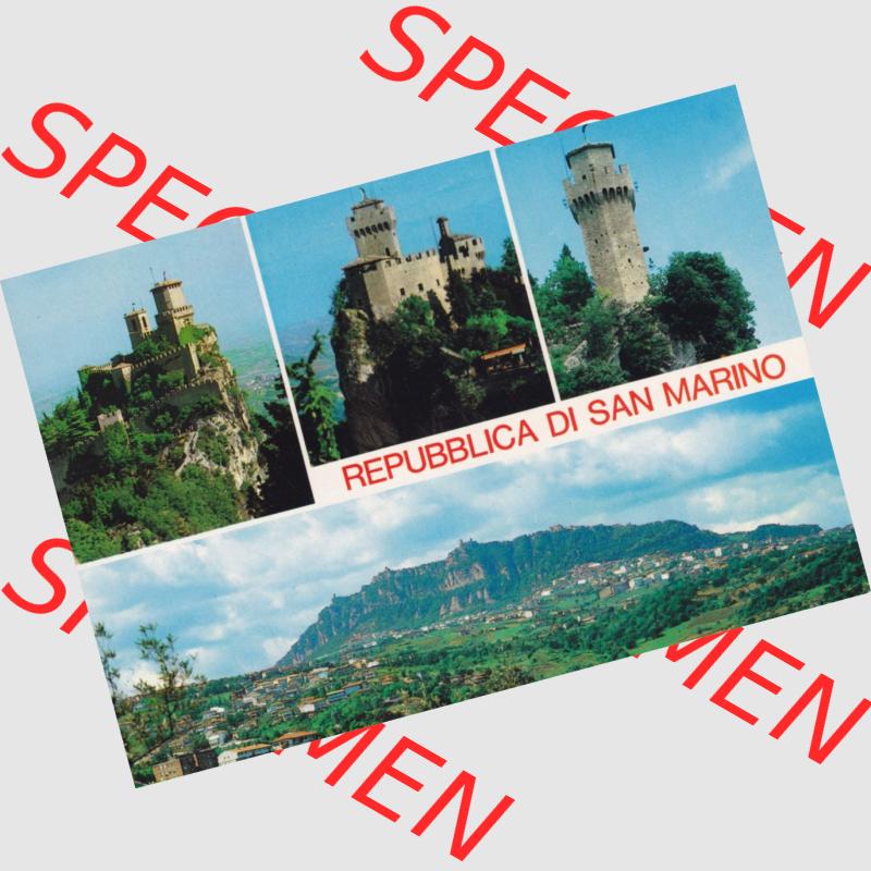 Ansichtskarte San Marino Die drei Türme von San Marino III.. Ansichtskarte / Postkarte aus San Marino allgemein in Farbe, im online Katalog für private Ansichtskarten-Sammler,... Sammlung