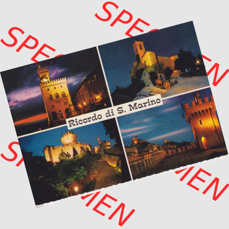 Ansichtskarte San Marino Palazzo del Governo di notte II.. Ansichtskarte / Postkarte aus San Marino allgemein in Farbe, im online Katalog für private Ansichtskarten-Sammler,... Sammlung
