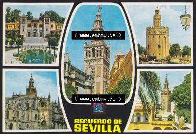 Ansichtskarte Spanien Sevilla, in Farbe / Color Recuerdos de Sevilla. Ansichtskarte aus Spanien Sevilla in Farbe, im online Katalog... Sammlung
