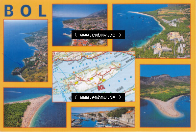 Ansichtskarte Kroatien Bol in Kroatien, Mehrbildkarte. Ansichtskarte aus Kroatien in Farbe, im online Katalog -.-.- Sammlung