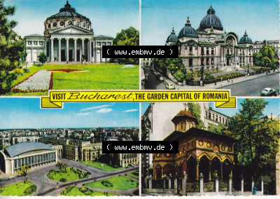 Ansichtskarte Rumänien Bukarest, The Garden Capital of Romana. Ansichtskarte aus Rumänien Hauptstadt Bukarest in Farbe, im online... Sammlung