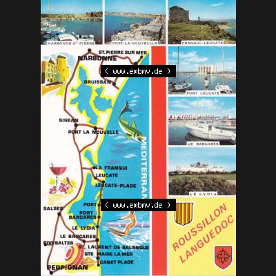 Frankreich Ansichtskarte Farbe 3644 Souvenir du Languedoc Roussillon (1) Sammlung
