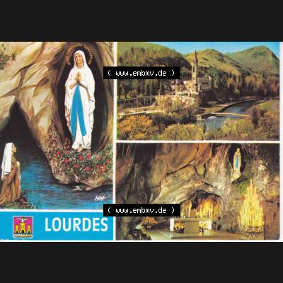 Frankreich Ansichtskarte Farbe 411 Lourdes LApparition La Basilique La Grotte (1) Sammlung
