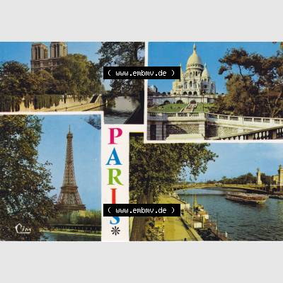 Frankreich Ansichtskarte Farbe Paris Eiffelturm (2) Sammlung
