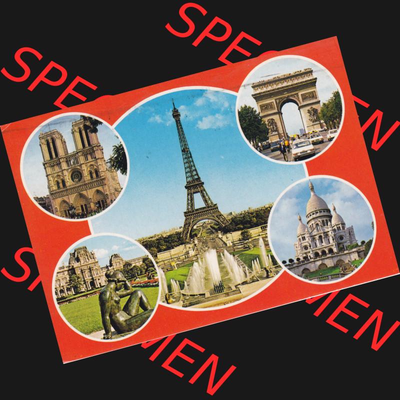 Frankreich Ansichtskarte Farbe Paris Eiffelturm (4) Sammlung