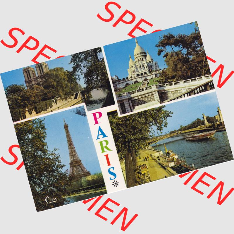 Frankreich Ansichtskarte Farbe Paris Eiffelturm (2) Sammlung