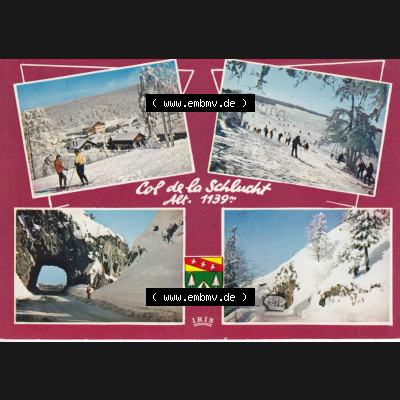 Frankreich Ansichtskarte Farbe Col de la Schlucht, Les Vosges Sous la Neige (1) Sammlung
