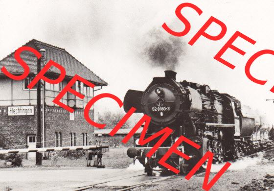 DDR Dampflokomotive aus Deutschland 1980, Baureihe 52.80, Nahgüterzug in Flechtlingen (1) Sammlung