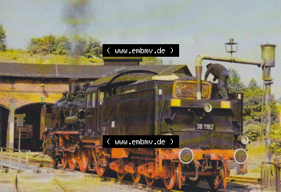 DDR Dampflokomotive aus Deutschland Museumslokomotive Wassereinahme (1) Sammlung