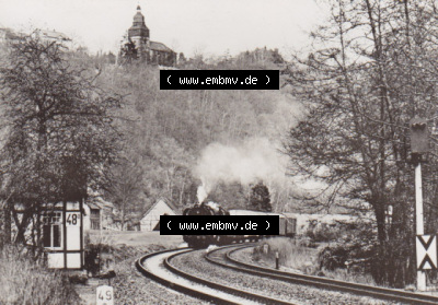 DDR Dampflokomotive aus Deutschland 1982, Baureihe 41, Nahgüterzug nach Saalfeld in Orlamünde (1) Sammlung