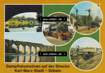 DDR Dampflokomotive aus Deutschland auf Strecke Karl-Marx-Stadt - Döbeln (1) Sammlung