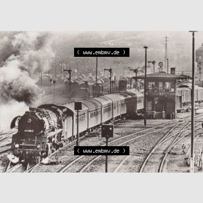 DDR Dampflokomotive aus Deutschland 1982, Baureihe 41, P 4006 nach Leipzig bei Ausfahrt aus Saalfeld (1) Sammlung