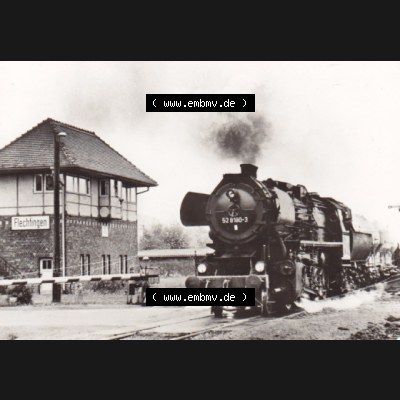 DDR Dampflokomotive aus Deutschland 1980, Baureihe 52.80, Nahgüterzug in Flechtlingen (1) Sammlung