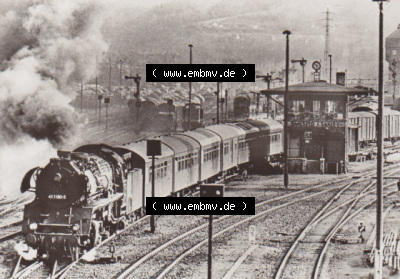 DDR Dampflokomotive aus Deutschland 1982, Baureihe 41, P 4006 nach Leipzig bei Ausfahrt aus Saalfeld (1) Sammlung