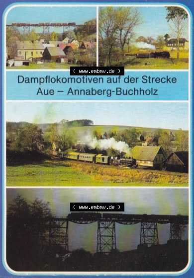 DDR Dampflokomotive aus Deutschland auf Strecke Aue - Annaberg-Buchholz (1) Sammlung