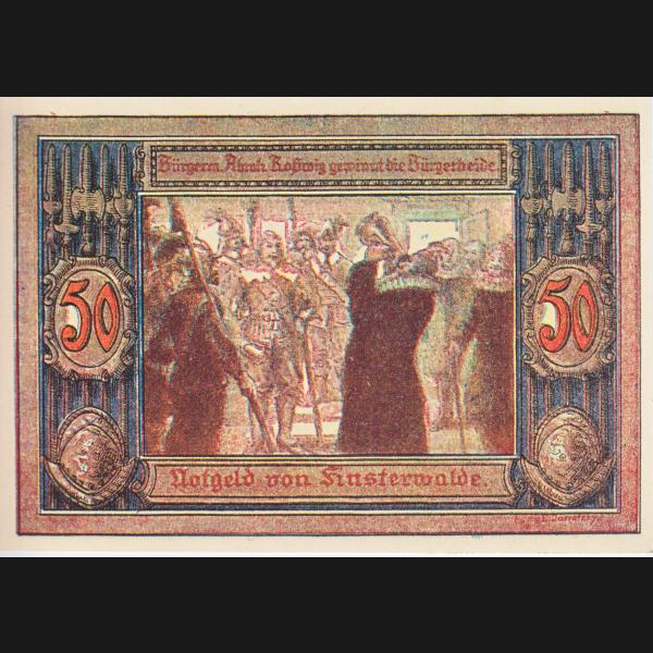 Finsterwalde, Stadt Notgeld, Notgeldschein 1921, 50 Pfennig (1).jpg Quadratbild
