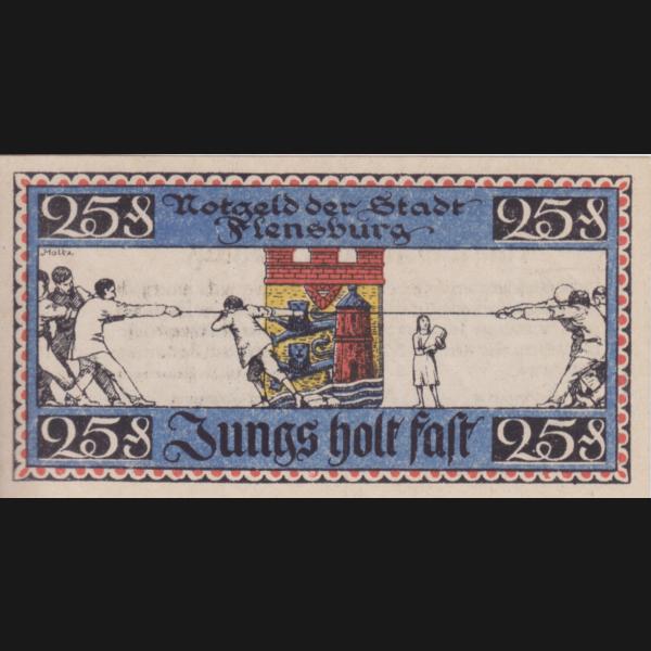 Flensburg, Stadt Notgeld, Notgeldschein 1920, 0002 25 Pfennig (1).jpg Quadratbild