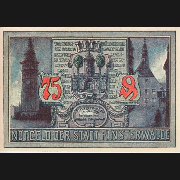 Finsterwalde, Stadt Notgeld, Notgeldschein 1921, 75 Pfennig (2).jpg Quadratbild