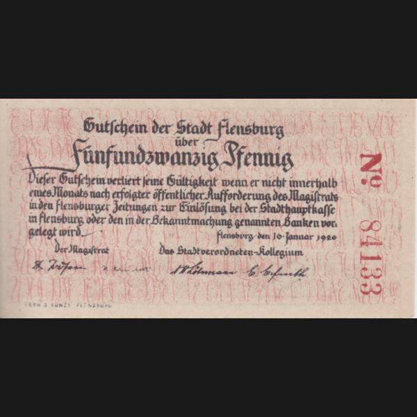 Flensburg, Stadt Notgeld, Notgeldschein 1920, 0002 25 Pfennig (2).jpg Quadratbild