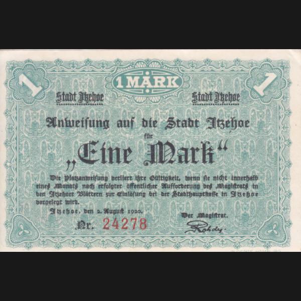 Itzehoe, Stadt Notgeld, Notgeldschein A, 1920, 1 Mark (2).jpg Quadratbild