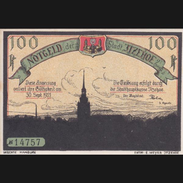 Itzehoe, Stadt Notgeld, Notgeldschein C, 1921, 100 Pfennig (2).jpg Quadratbild