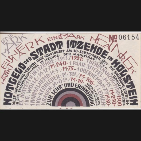 Itzehoe, Stadt Notgeld, Notgeldschein D, 1921, 1 Mark (2).jpg Quadratbild