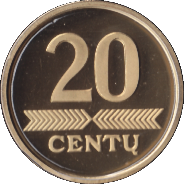 Münze aus Litauen 20 Centu 2003, aus KMS, Stempelglanz (8).png Quadratbild