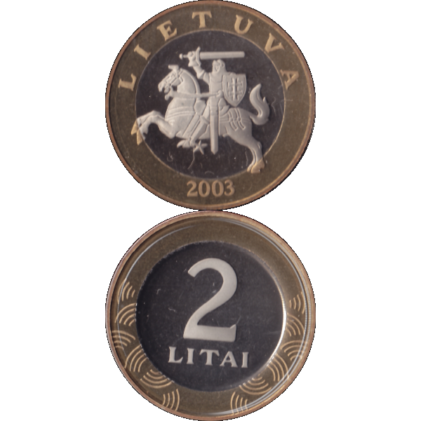 Münze aus Litauen 2 Litai 2003, aus KMS, Stempelglanz (10).png Quadratbild