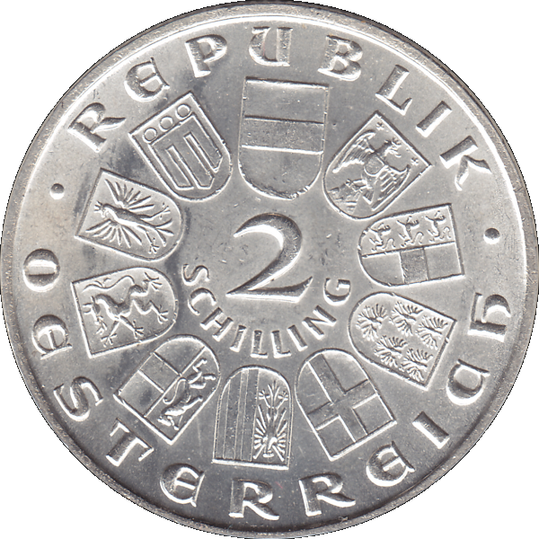 Münze aus Österreich 2 Schilling 1930, Silbermünze Walter von der Vogelweide 1170-1230, Minnesänger (7).png Quadratbild