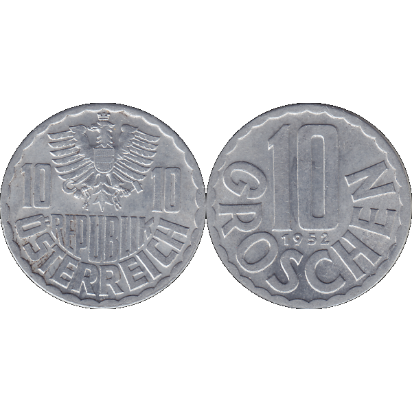 Münze aus Österreich 10 Groschen 1952 (9).png Quadratbild