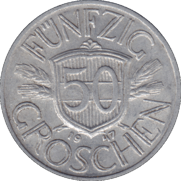 Münze aus Österreich 50 Groschen 1947 (8).png Quadratbild