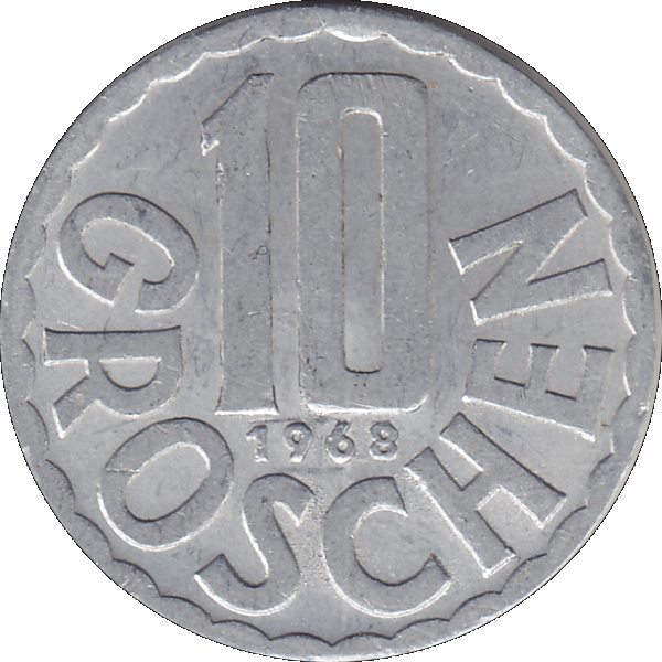 Münze aus Österreich 10 Groschen 1968 (8).png Quadratbild