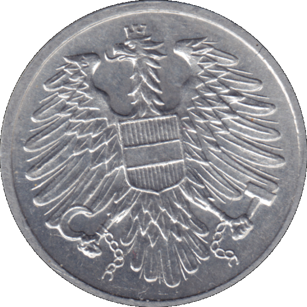 Münze aus Österreich 2 Groschen 1977, Farbe-Color Vorderseite.png Quadratbild