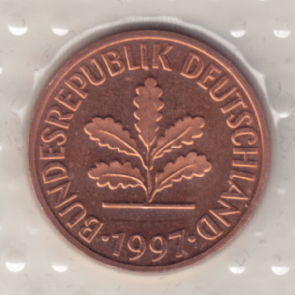 BRD-Deutschland A für Berlin 1997, 2 Deutscher Pfennig Vorderseite.png Quadratbild