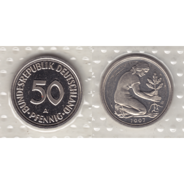 BRD-Deutschland A für Berlin 1997, 50 Deutsche Pfennige, RS+VS horizontal Farbe.png Quadratbild