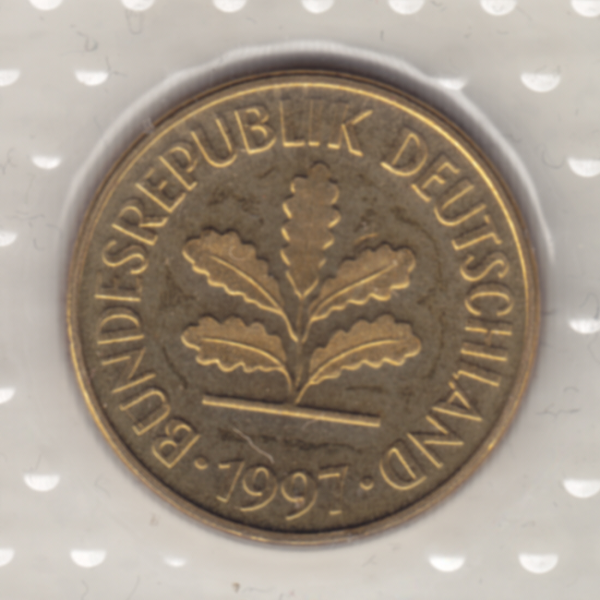 BRD-Deutschland A für Berlin 1997, 5 Deutscher Pfennig Vorderseite.png Quadratbild