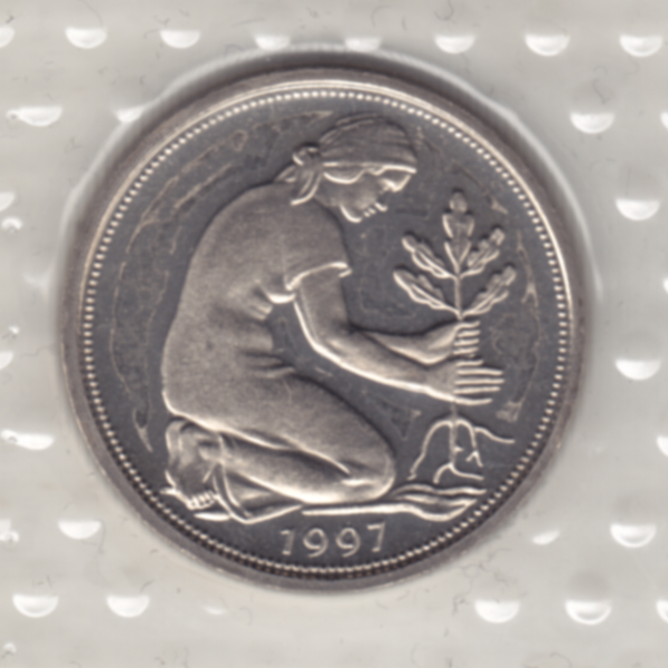 BRD-Deutschland A für Berlin 1997, 50 Deutsche Pfennige Vorderseite.png Quadratbild