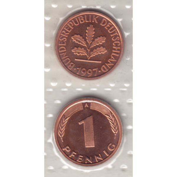 BRD-Deutschland A für Berlin 1997, 1 Deutscher Pfennig, VS+RS vertikal Farbe.png Quadratbild