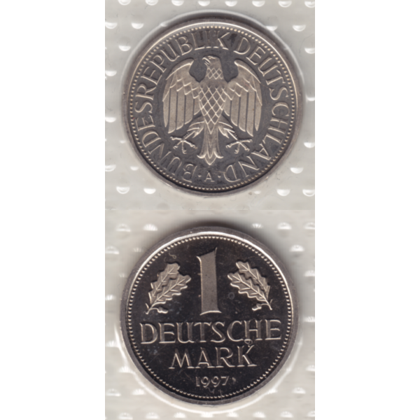 BRD-Deutschland A für Berlin 1997, 1 Deutsche Mark, VS+RS vertikal Farbe.png Quadratbild
