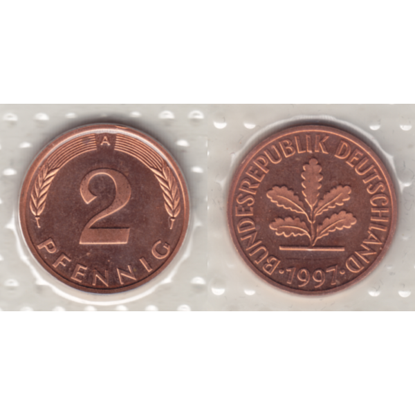 BRD-Deutschland A für Berlin 1997, 2 Deutscher Pfennig, RS+VS horizontal Farbe.png Quadratbild