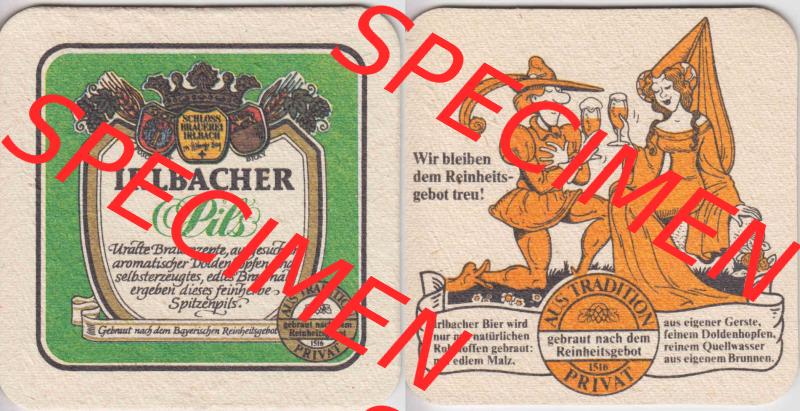 Bierdeckel Irlbacher Pils Uralte Brauerezepte, ausgesuchter aromatischer Doldenhopfen (1). Deutscher Katalog über deutsche Bierdeckel Schlossbrauerei Irlbach aus Bundesland... Sammlung