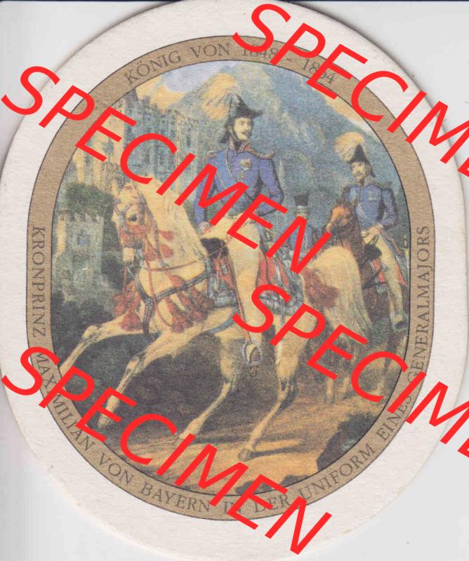 Bierdeckel Prinzregent Luitpold von Bayern Weißbier (4). Deutscher Katalog über deutsche Bierdeckel König Ludwig Schlossbrauerei Kaltenberg aus Bundesland Bayern,... Sammlung