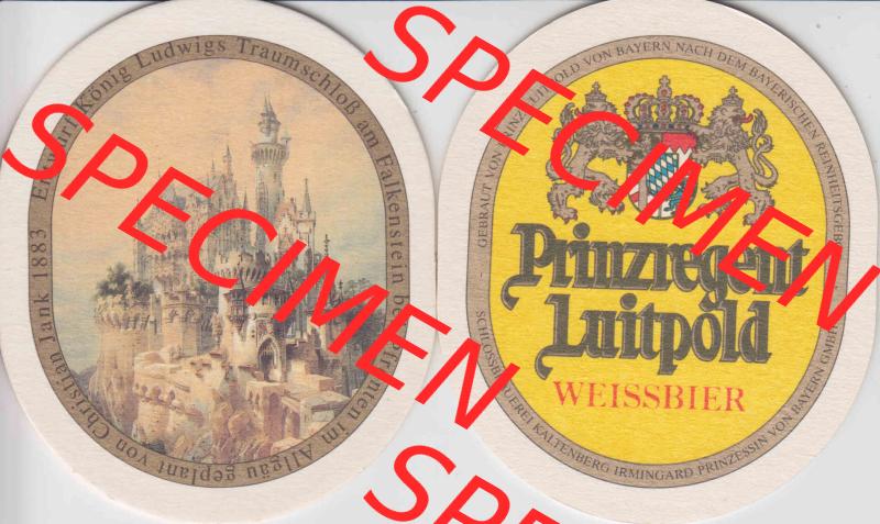Bierdeckel Prinzregent Luitpold von Bayern Weißbier (7). Deutscher Katalog über deutsche Bierdeckel König Ludwig Schlossbrauerei Kaltenberg aus Bundesland Bayern,... Sammlung