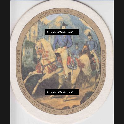 Bierdeckel Prinzregent Luitpold von Bayern Weißbier (4). Deutscher Katalog über deutsche Bierdeckel König Ludwig Schlossbrauerei Kaltenberg aus Bundesland Bayern,... Sammlung