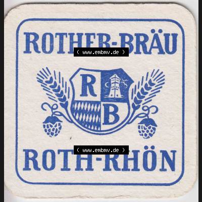 Bierdeckel Rotherbräu, Roth-Rhön (2). Deutscher Katalog über deutsche Bierdeckel Rother Bräu aus Bundesland Bayern zum katalogisieren und kategorisieren deiner... Sammlung