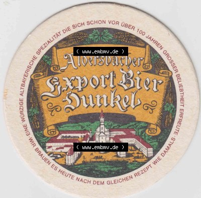 Bierdeckel Aldersbcher Export Bier-Dunkel (1). Deutscher Katalog über deutsche Bierdeckel Brauerei Aldersbach aus Bundesland... Sammlung