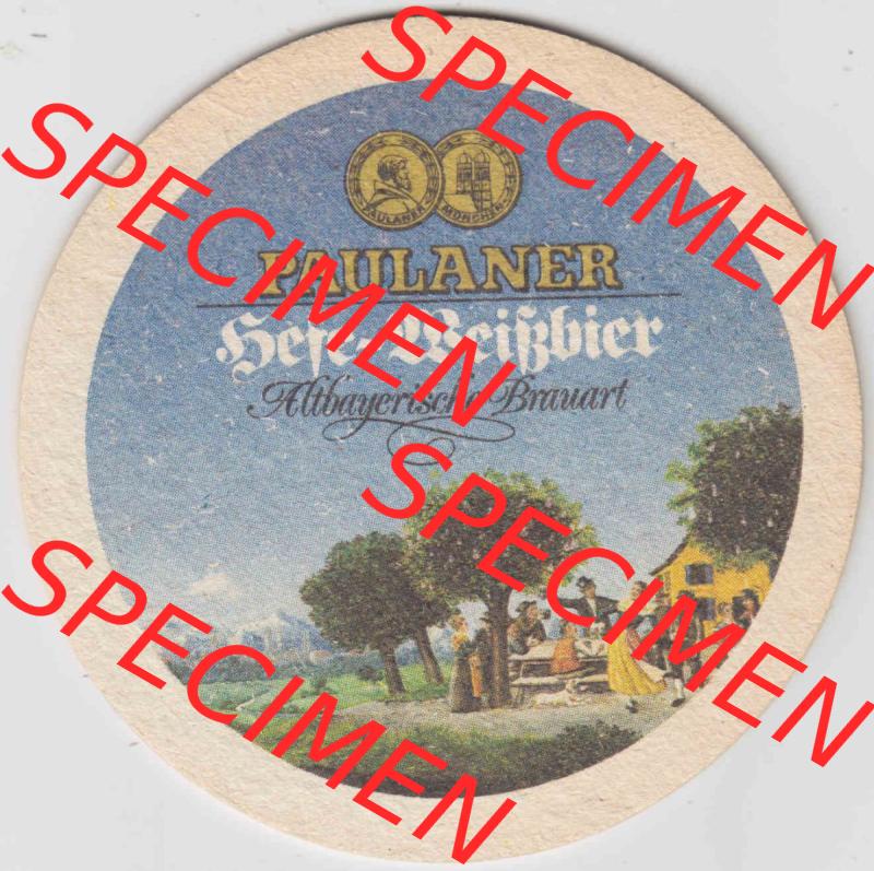 Bierdeckel Paulaner, Münchener Spezialitäten, Brauerei seit 1634 (3). Deutscher Katalog über deutsche Bierdeckel Paulaner Brauerei aus Bundesland Bayern zum... Sammlung